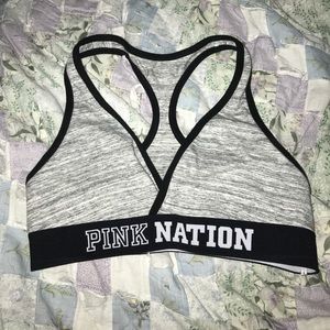 Grey Marled Sports Bra
