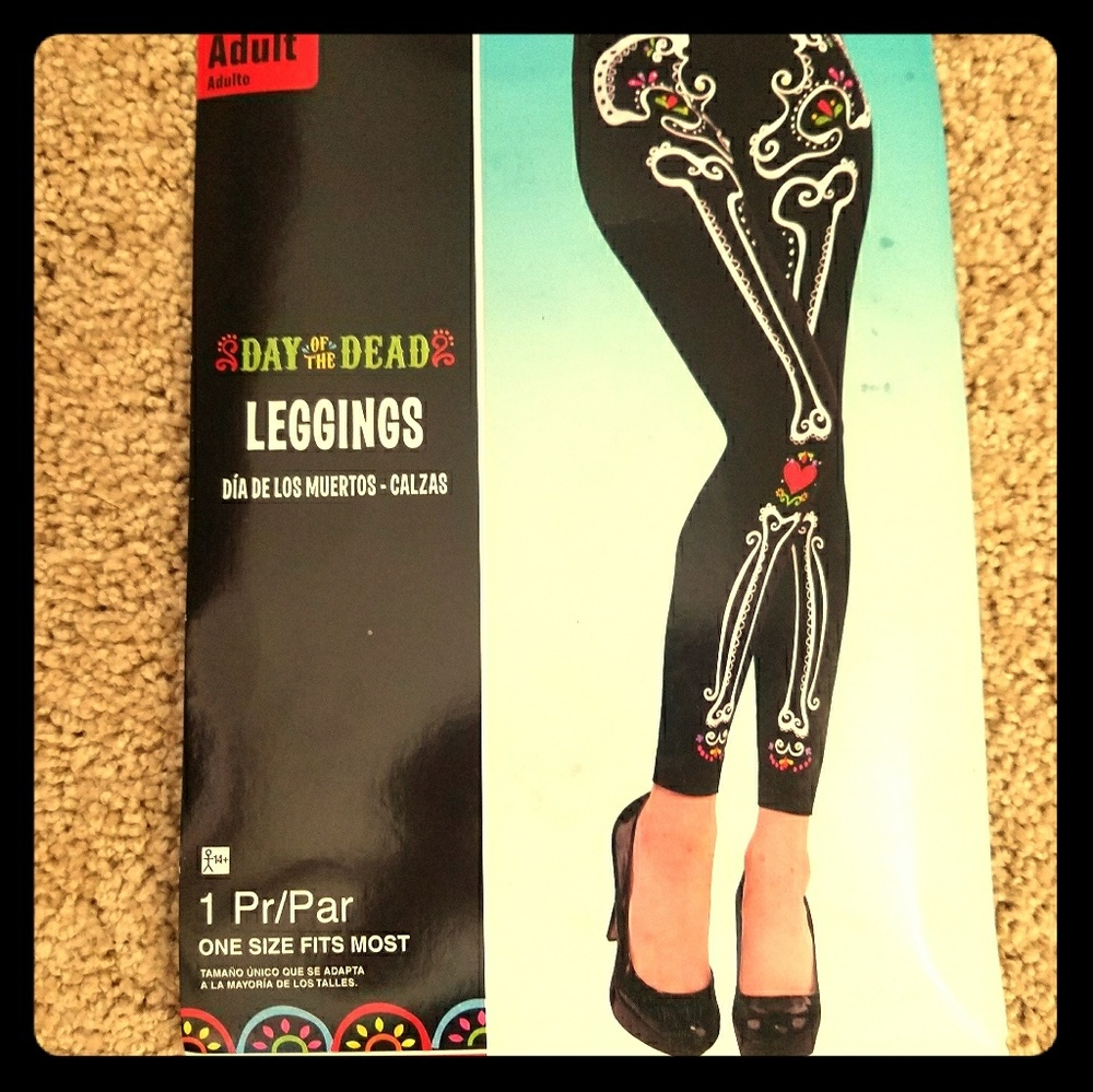 Day of the Dead Candy Skeleton Leggings