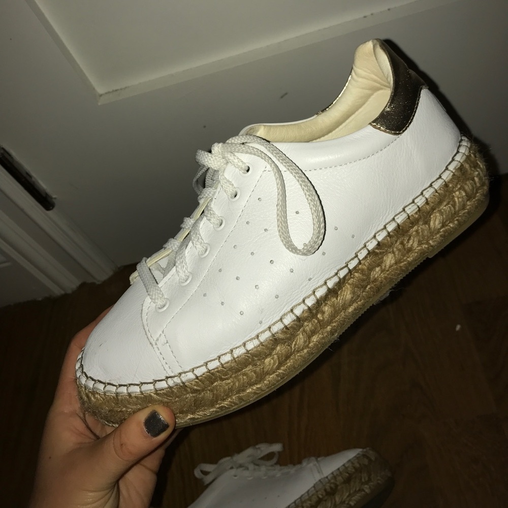 Leather espadrille sneakers