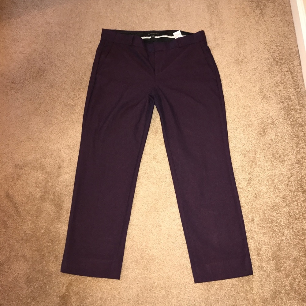 Maroon Ryan fit banana republic cropped pants