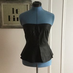 Zara Faux Leather Top