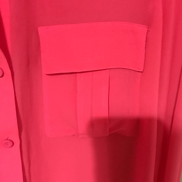 BCBG Sheer Hot Pink Blouse - Picture 5 of 7