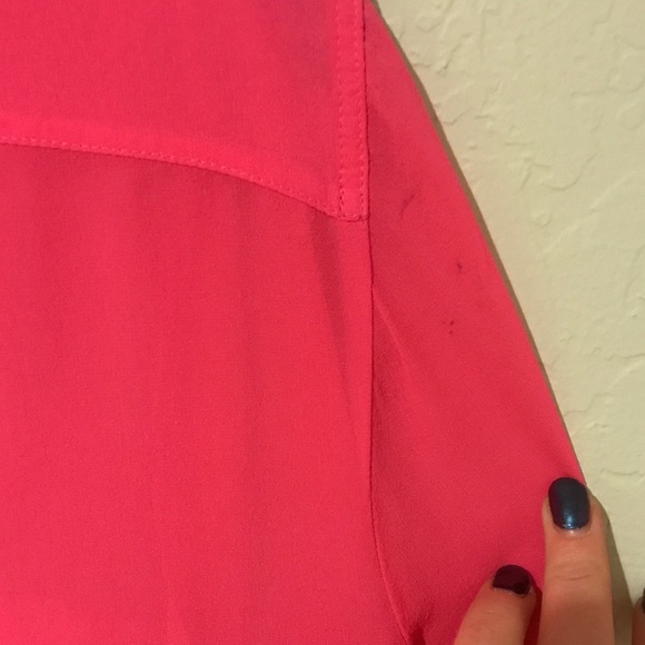 BCBG Sheer Hot Pink Blouse - Picture 7 of 7