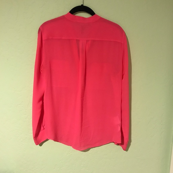BCBG Sheer Hot Pink Blouse - Picture 3 of 7