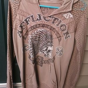 Affliction hooded sweatshirt
