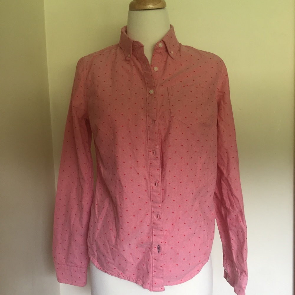 Button down with hundreds of hearts