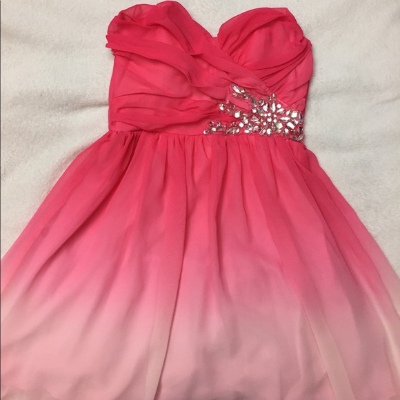 B. DARLIN Dresses & Skirts - Pink ombré strapless dress