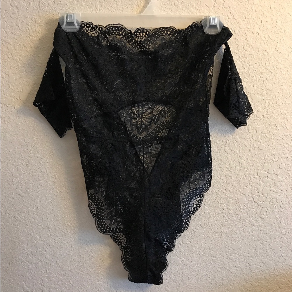 fashion nova black lace bodysuit