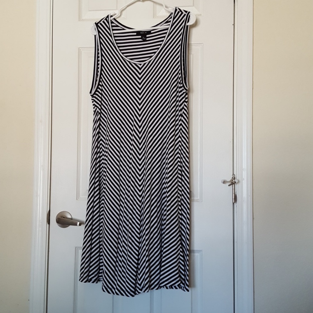 Style &Co a line striped dress