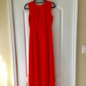 Orange high-low dress