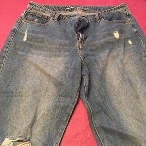 Worn once high rise, straight leg Old Navy jeans