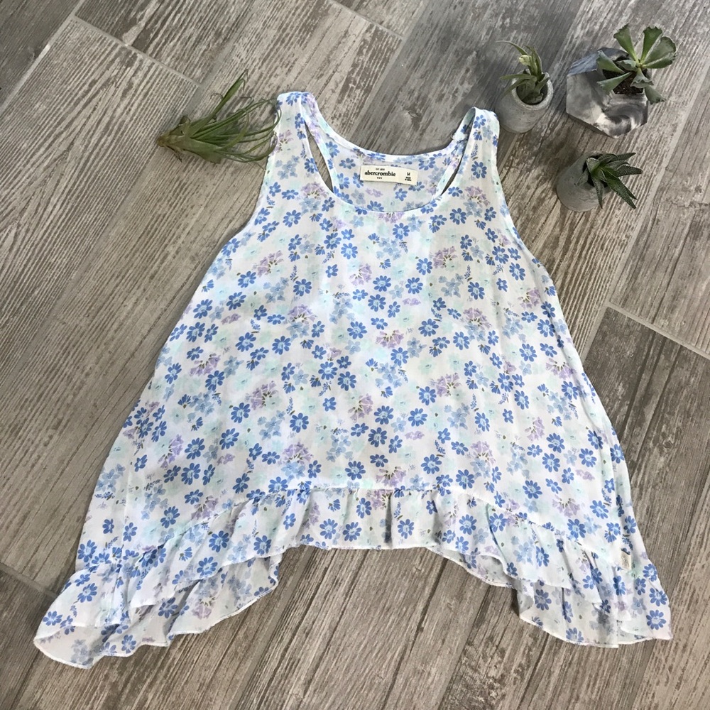 Abercrombie Kids flowy cut back tank top size M