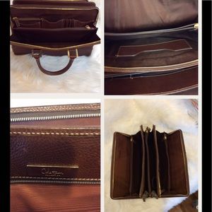 Cole Haan Slim Top Zipper Briefcase Saddle Tan Cole Haan Slim Top Zipper Briefcase Saddle Tan