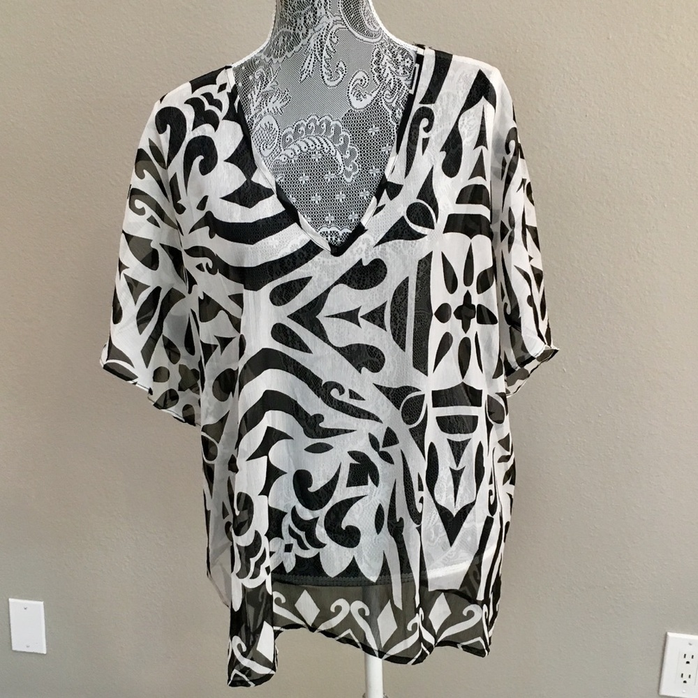 Chicos Sheer Top