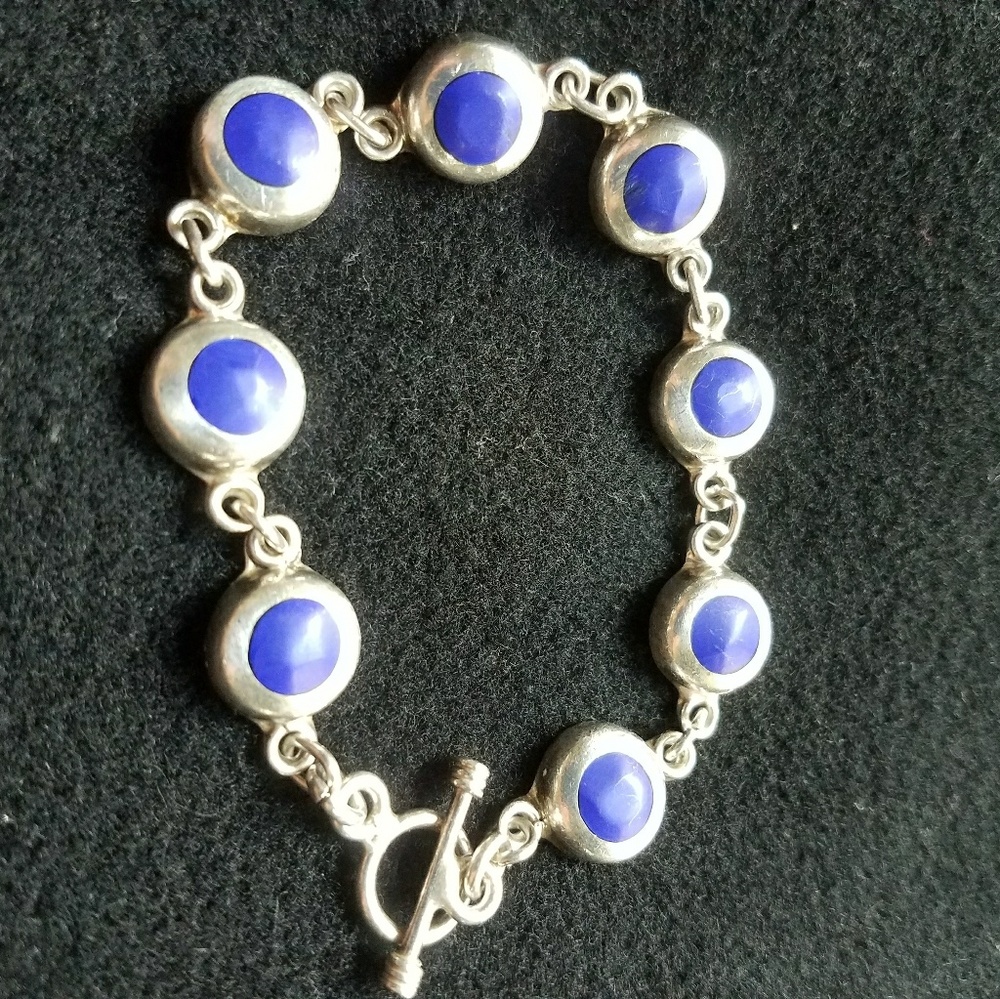 Lapis and Sterling silver bracelet