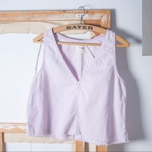 Aritzia frayed cropped tank