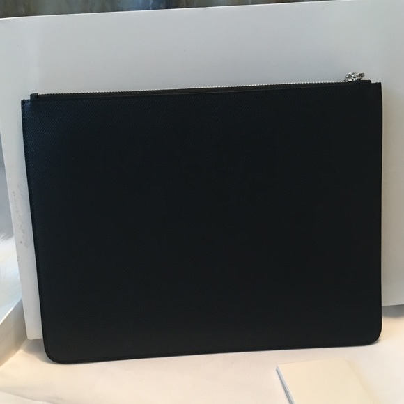 Auth Givenchy Black Studded Leather Clutch NWB - Picture 7 of 8