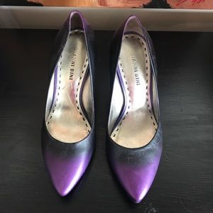 Gianni Bini Ombre metallic purple heels