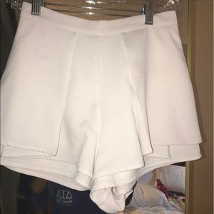 White Flowy Shorts