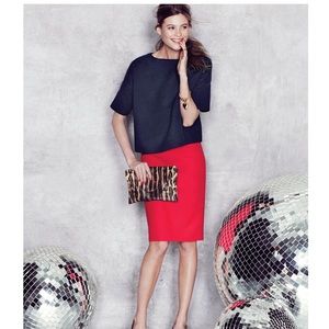 J. Crew Red No 2 Pencil skirt in cotton J. Crew Red No 2 Pencil skirt in cotton