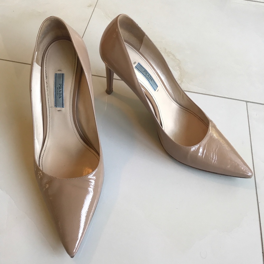 Prada Shiny Patent Leather Pumps