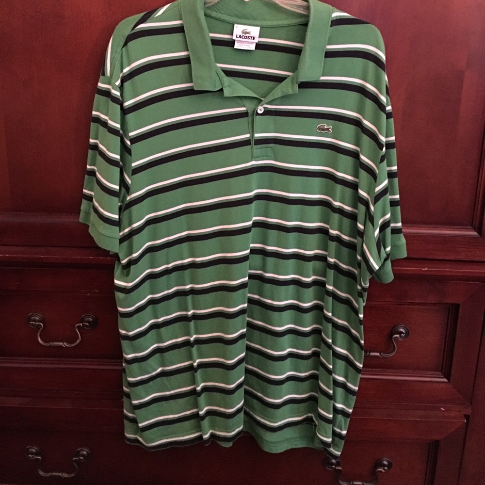 Green white navy stripe