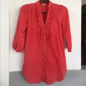 EUC- 3/4 sleeve soft strawberry red Odille blouse EUC- 3/4 sleeve soft strawberry red Odille blouse