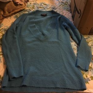 Blue v-neck sweater