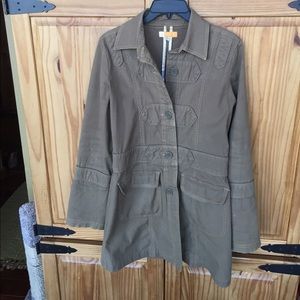 Olive Tulle jacket with lots of detail and buttons