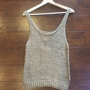 Taupe knit tank