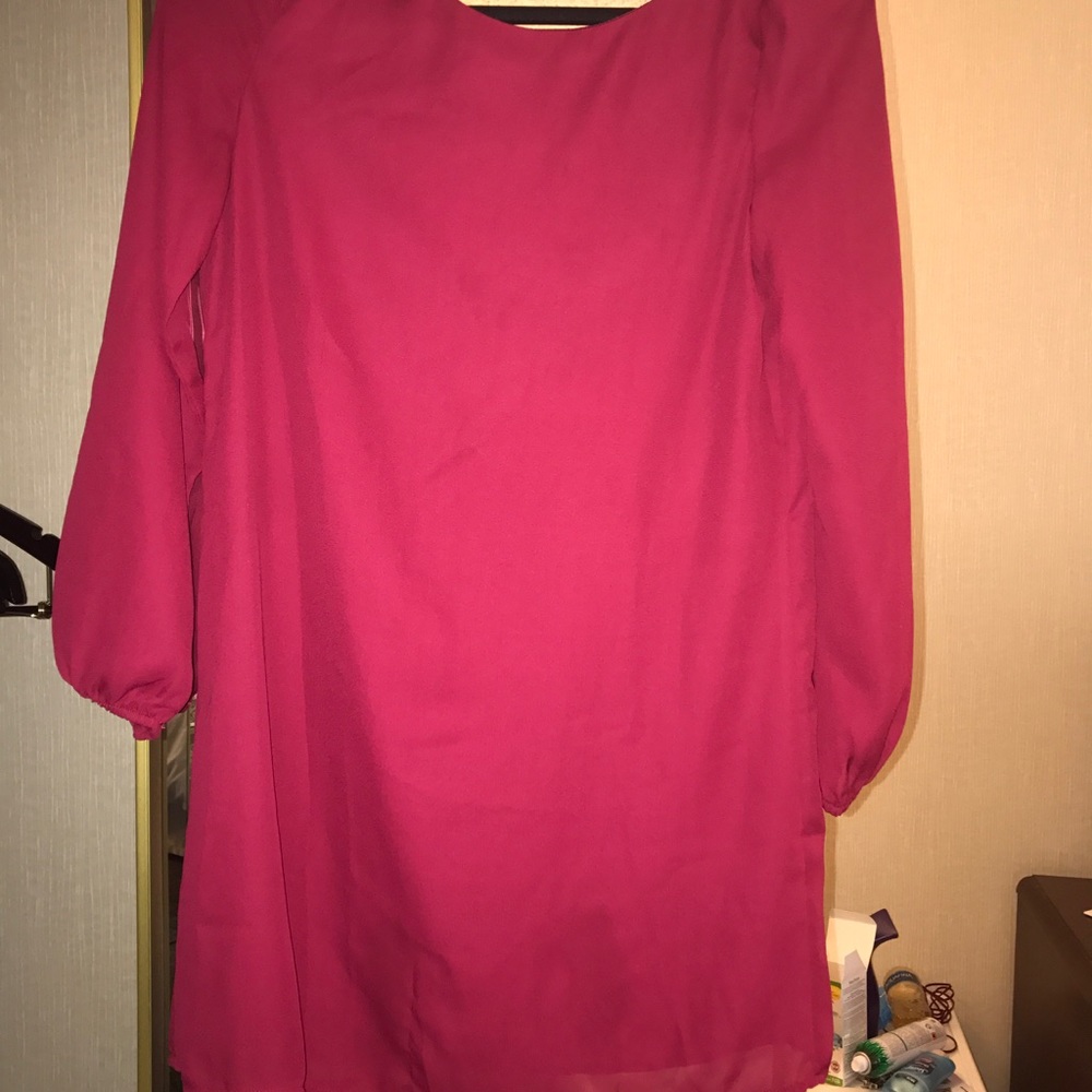 Red shift dress