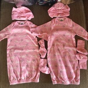 💞 GERBER Two three piece set preemie dress