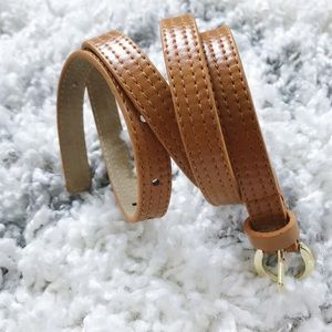 Thin Camel and Gold Belt Size S