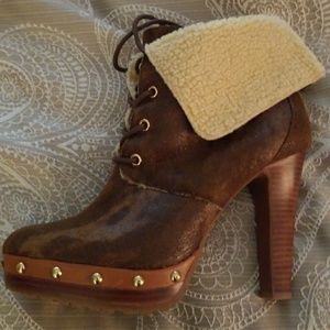 Michael Kors faux Shearling bootie