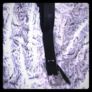 Men's black leather belt from gap - 32