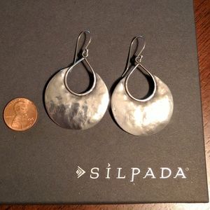 Silpada hammered disc earrings.