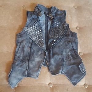 Denim Moto Vest