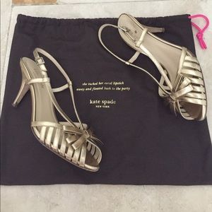 Re poshing Kate Spade gold shoes Re poshing Kate Spade gold shoes