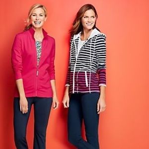 Talbots Color-block ZF Striped Hoodie
