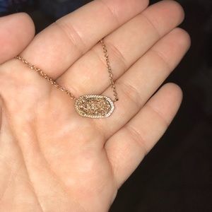 Rose Gold Druzy Elisa Necklace