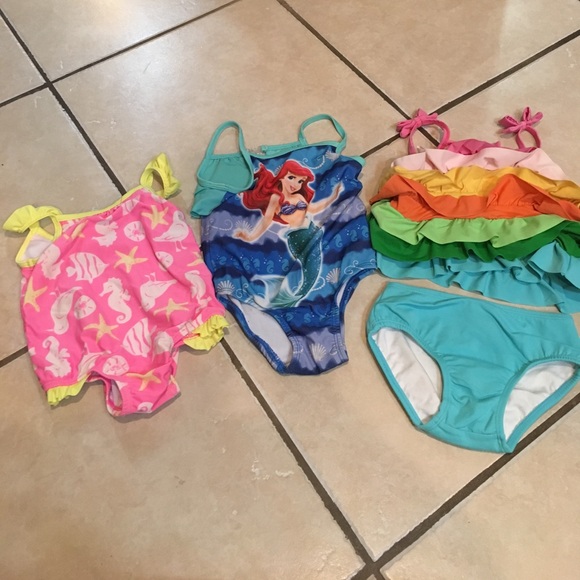 Bundle of Three  little girl bathing suits - Picture 6 of 6