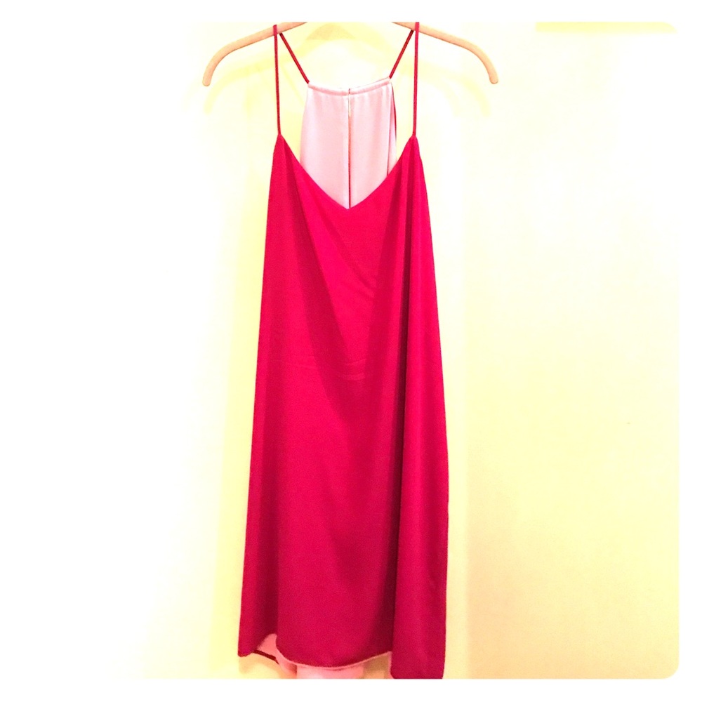 High low pink reversible dress