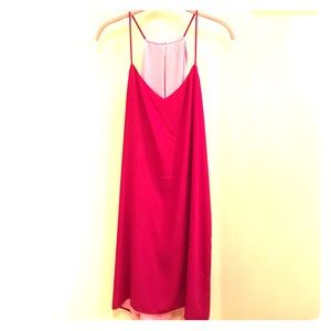 High low pink reversible dress