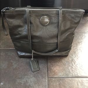 Coach Silver Tote Bag Coach Silver Tote Bag