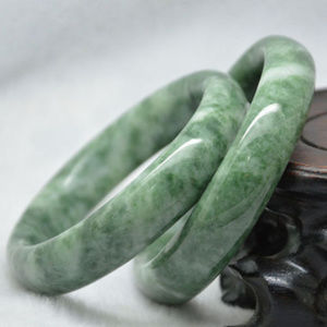 Natural Chinese Green Lucky Jade Bangle 60mm