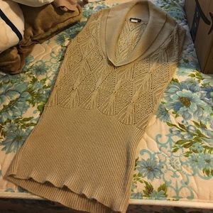 Tan cowl neck sweater