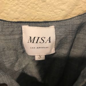 Mika Tops - Misa Los Angeles chambray cold shoulder top Mika Tops - Misa Los Angeles chambray cold shoulder top