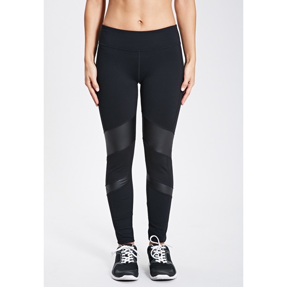 leather workout leggings