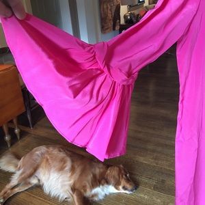 NWOT Hot pink Lissa Mar dress 100% silk