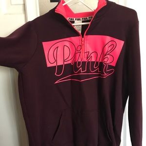 Victoria's Secret PINK half zip sweatshirt